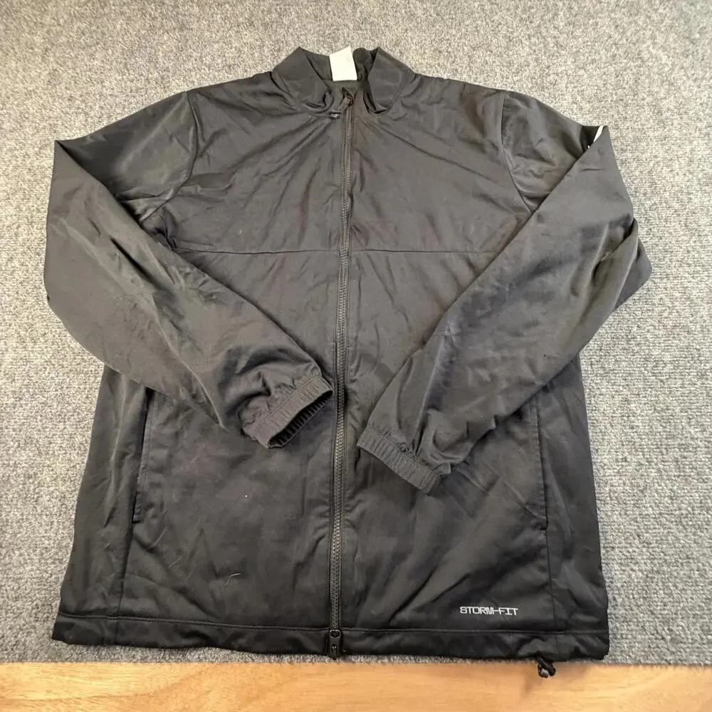 Nike‎ Storm-Fit Mens Black Lightweight Water Resistant Windbreaker Jacket M 1430